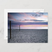 Save The Date Strand Zonsondergang Ansichtkaart Aankondigingskaart (Voorkant / Achterkant)