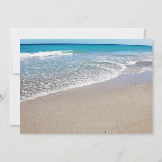 Save the date | Strandbruiloft 5x7 Uitnodiging Kaa (Achterkant)