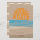 Save the Date, Strandbruiloft Save The Date (Voorkant / Achterkant)