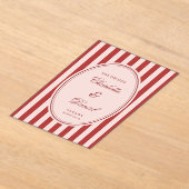Save the Date Streep Aangepaste Chartreuse Acryl Uitnodigingen (Laagn)