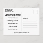 Save the Date Stripboek KAPOW Modern Pink Fun Aankondigingskaart (Achterkant)