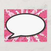 Save the Date Stripboek KAPOW Modern Pink Fun Aankondigingskaart (Achterkant)