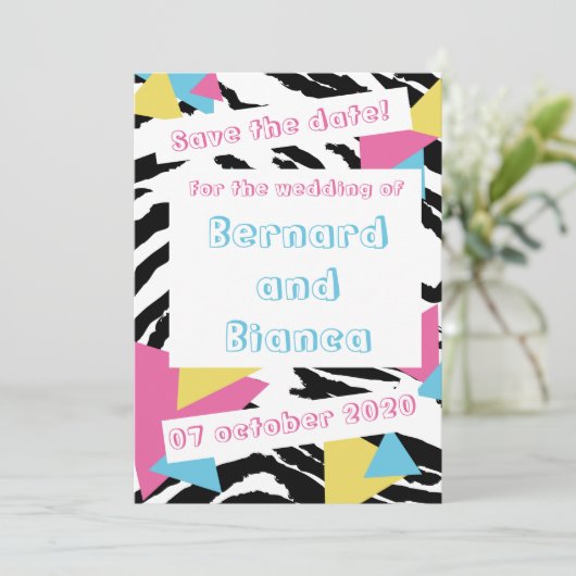 Save the date style kaart (Staand voorkant)