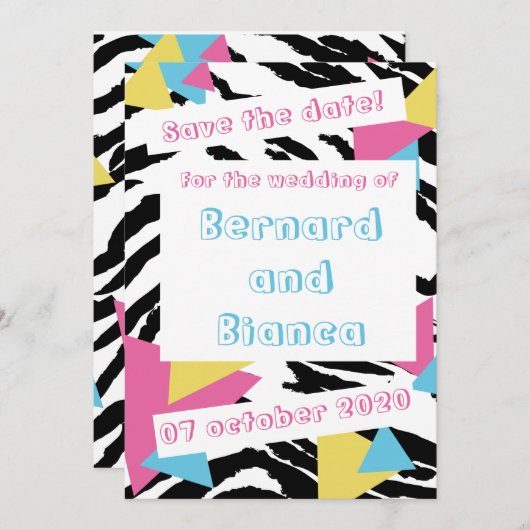 Save the date style kaart (Voorkant / Achterkant)