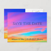 Save the date | Sunset Briefkaart Announcement Kaa (Voorkant / Achterkant)