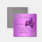 Save The Date Sweet 16 Quinceanera Masquerade Roze Magneet (Voorkant / Achterkant)