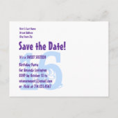 Save the Date Sweet 16 Verjaardagsfeest V006 PAARS Uitnodiging Briefkaart (Achterkant)
