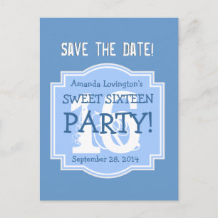 Save the Date Sweet 16 Verjaardagsfeestje V005 BLA Aankondigingskaart