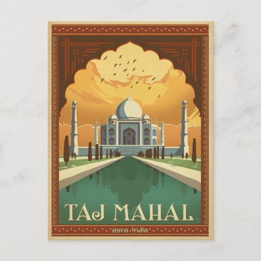 Save the date | Taj Mahal, India Aankondigingskaart (Voorkant)
