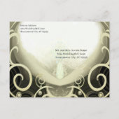 Save The Date - Tan Cala Lily met Swirls Aankondigingskaart (Achterkant)