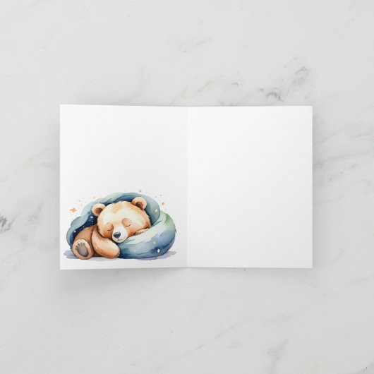 Save the date Teddy Bear Baby Shower Aankondiging (Binnen)