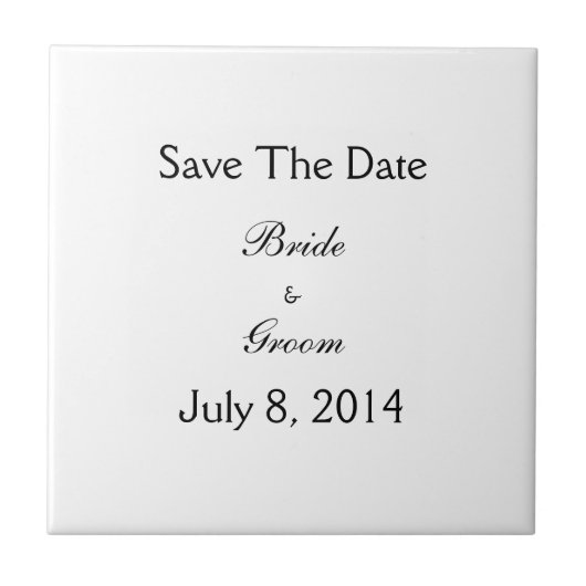 Save the date tegeltje (Voorkant)