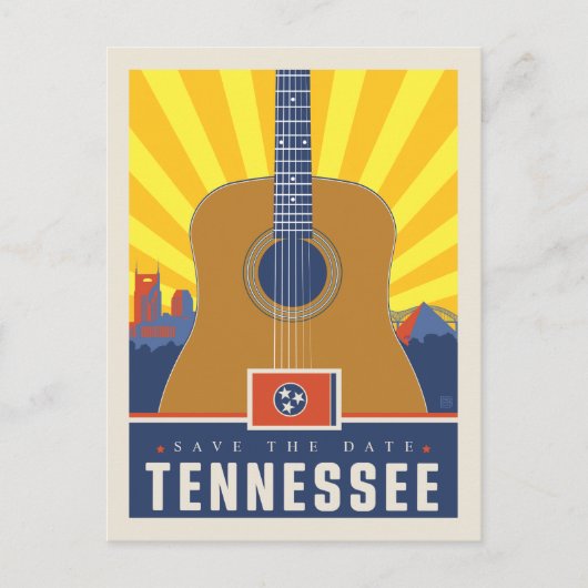 Save the date | Tennessee 2 Uitnodiging Briefkaart (Voorkant)