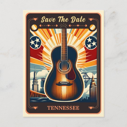 Save the date | Tennessee Invitation Briefkaart (Voorkant)