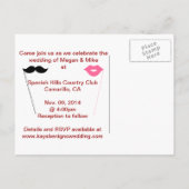 Save the Date Theatre Wedding Aankondigingskaart (Achterkant)