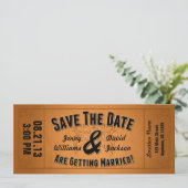 Save the date: Ticket Save The Date (Staand voorkant)