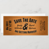 Save the date: Ticket Save The Date (Voorkant / Achterkant)