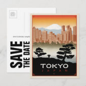 Save the date | Tokio, Japan Aankondigingskaart (Voorkant / Achterkant)