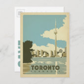 Save the date | Toronto, Ontario 2 Aankondigingskaart (Voorkant / Achterkant)