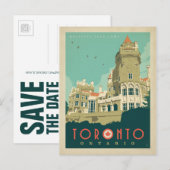 Save the date | Toronto, Ontario Aankondigingskaart (Voorkant / Achterkant)