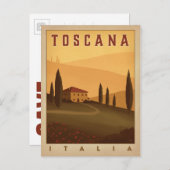 Save the date | Toscana, Italië Aankondigingskaart (Voorkant / Achterkant)