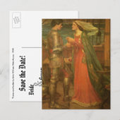 Save the date! Tristan en Isolde door JW Waterhous Aankondigingskaart (Voorkant / Achterkant)