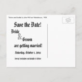 Save the date! Tristan en Isolde door JW Waterhous Aankondigingskaart (Achterkant)