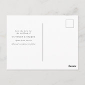 Save the Date tropenbloem waterverf bruiloft Briefkaart (Achterkant)