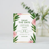 Save the date | Tropisch huwelijk Briefkaart (Staand voorkant)