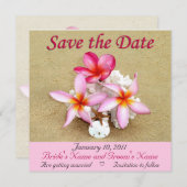 Save the Date - Tropisch strandhuwelijk (Voorkant / Achterkant)
