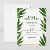 Save The Date | Tropische Bruiloft Briefkaart (Voorkant / Achterkant)