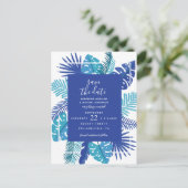 Save The Date | Tropische Bruiloft Briefkaart (Staand voorkant)