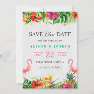 Save the date   Tropische Floral van Luau