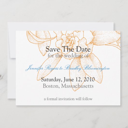 Save The Date Trouw Aankondiging Uitnodiging (Voorkant)