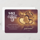 Save The Date Trouw Aankondiging (Versie 1) (Voorkant / Achterkant)