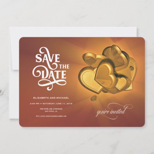 Save The Date Trouw Aankondiging (Versie 3) (Voorkant)