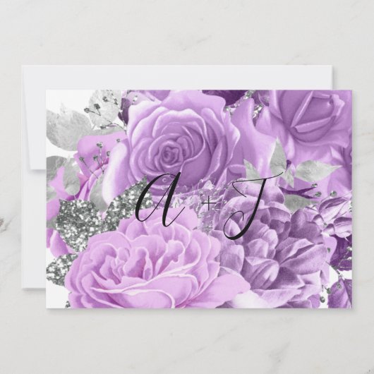 Save The Date Trouw Bruid Rozen Paars (Achterkant)