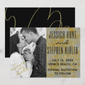 Save the Date Trouw Zilveren Voering Collectie (Voorkant / Achterkant)