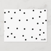 Save the Date Trouwdag Zwart en Witte Stippen Briefkaart (Achterkant)