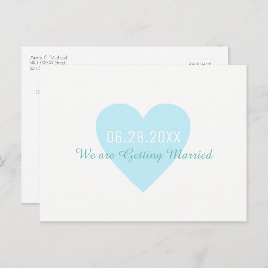 Save-the-Date . Trouwen om te trouwen Aankondigingskaart (Voorkant / Achterkant)