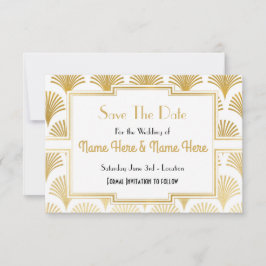 Save The Date Trouwfeest Feest Twenties Gouden Waa