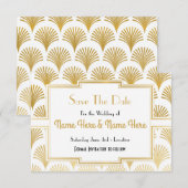 Save The Date Trouwfeest Feest Twenties Gouden Waa (Voorkant / Achterkant)