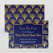 Save The Date Trouwfeest Feest Twintiger Jaren Gou (Voorkant / Achterkant)