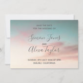 Save the date trouwfeest op het strand (Voorkant)