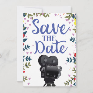 Save The Date Trouwfilm Cameratext Kaart