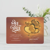 Save The Date Trouwkaart Aankondiging (Versie 3) (Staand voorkant)