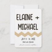 Save The Date Trouwkaart voor Moderne Paren (Achterkant)