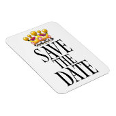 Save the Date trouwkroon Magneet (Rechterzijde)