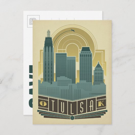 Save the date | Tulsa, oké Aankondigingskaart (Voorkant / Achterkant)