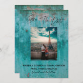 Save the date |Turquoise Rust (Voorkant / Achterkant)